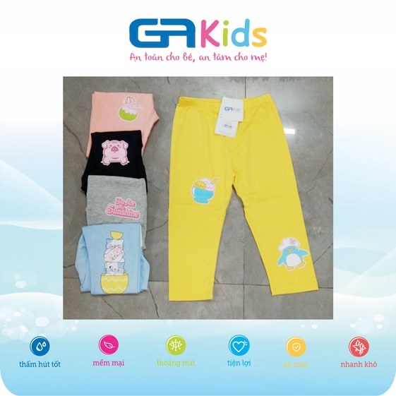 QUẦN LEGGING BÉ GÁI NGẮN (NGỐ) IN HÌNH