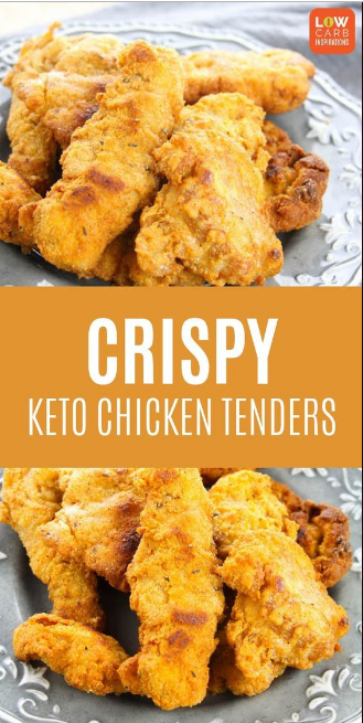 CRISPY KETO CHICKEN TENDERS - Dessert Resep Mom