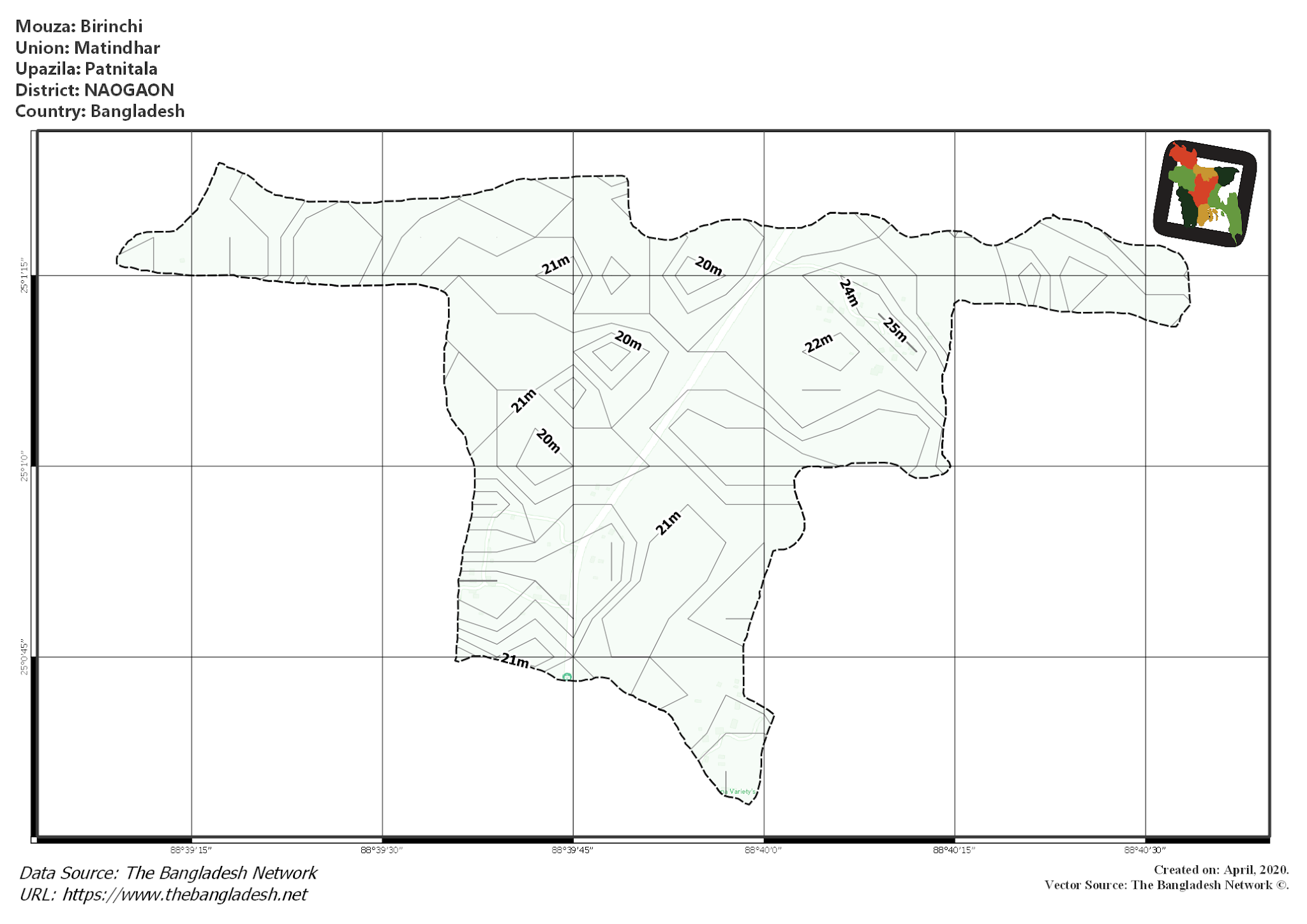 Map of Birinchi Mouza of Patnitala Upazila, NAOGAON Map of Birinchi Mouza of Patnitala Upazila, NAOGAON, Bangladesh.