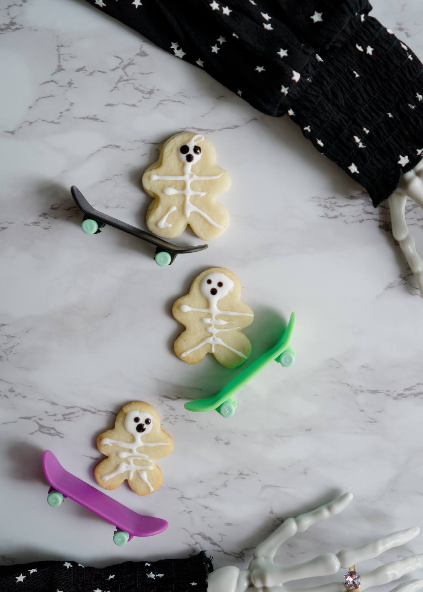 Skeleton Sugar Cookies for Halloween