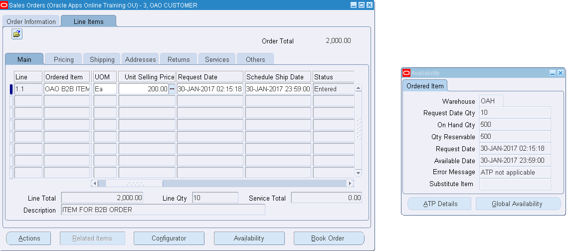 Oracle Apps Online Training Back to Back Sales Order in Oracle Order