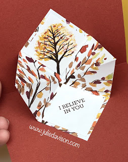 Stampin' Up! Beauty of the Earth Mini DSP Explosion Card + VIDEO ~ www.juliedavison.com #stampinup