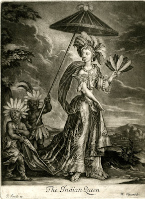 Anne Bracegirdle in the title role of The Indian Queen (© The Trustees of the British Museum)