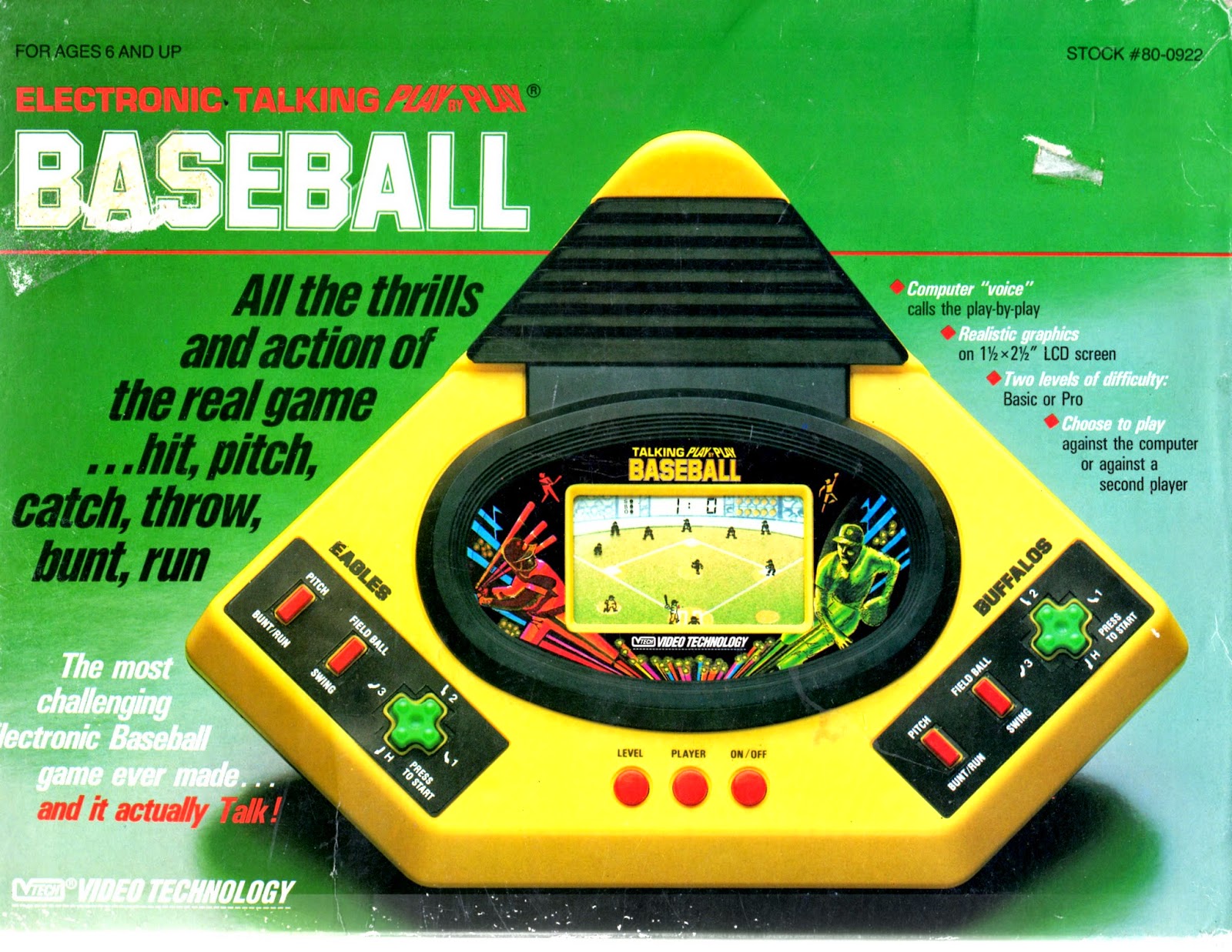 Electronic Baseball VTech Electronic Talking PlayByPlay Baseball