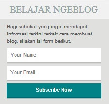 Membuat Widget Keren Subscribe Blog