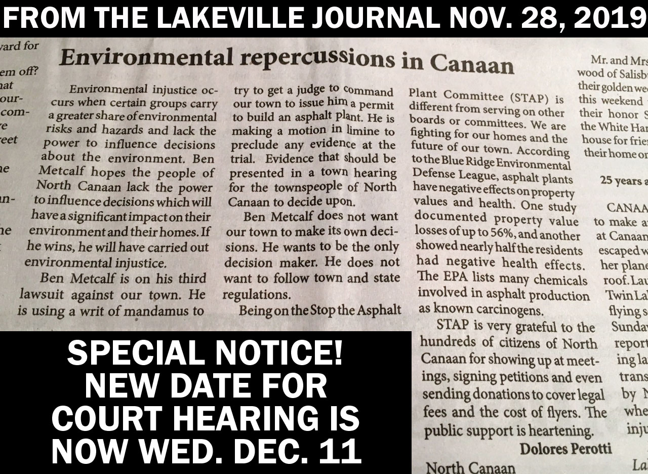 Blackberry River Valley Protection Alliance Inc SPECIAL NOTICE Court Blackberry River Valley Protection Alliance Inc SPECIAL NOTICE Court