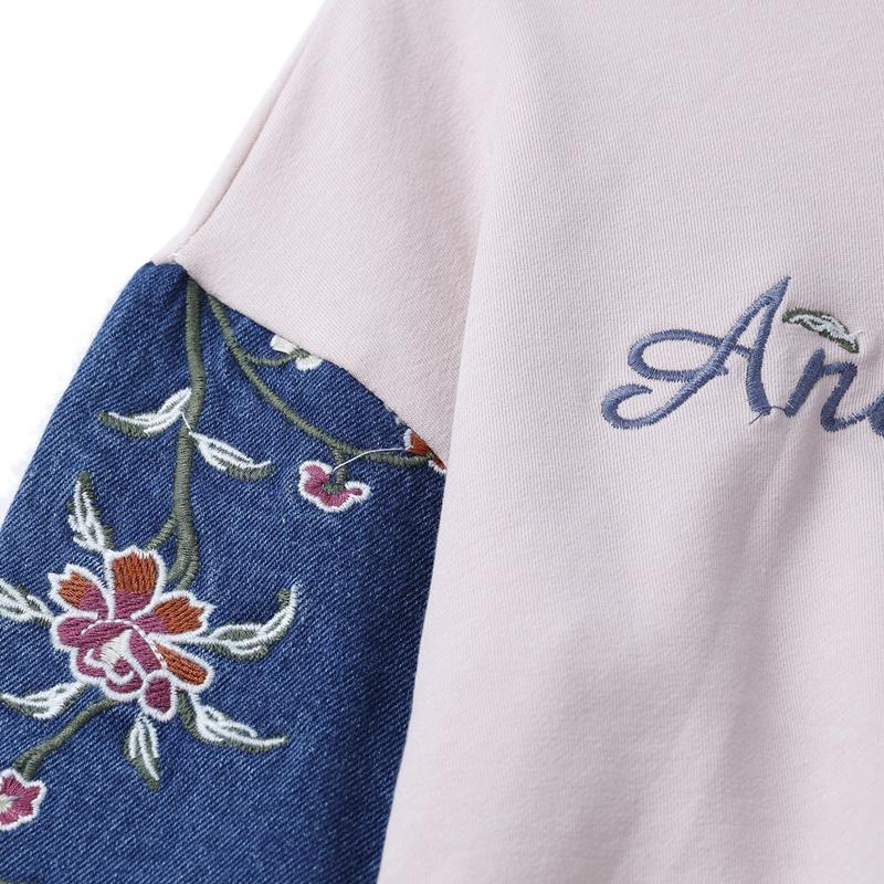 Áo Thun Bé Gái Cotton Tay Dài Phối Thêu - BCOBI 157415 12 8 493