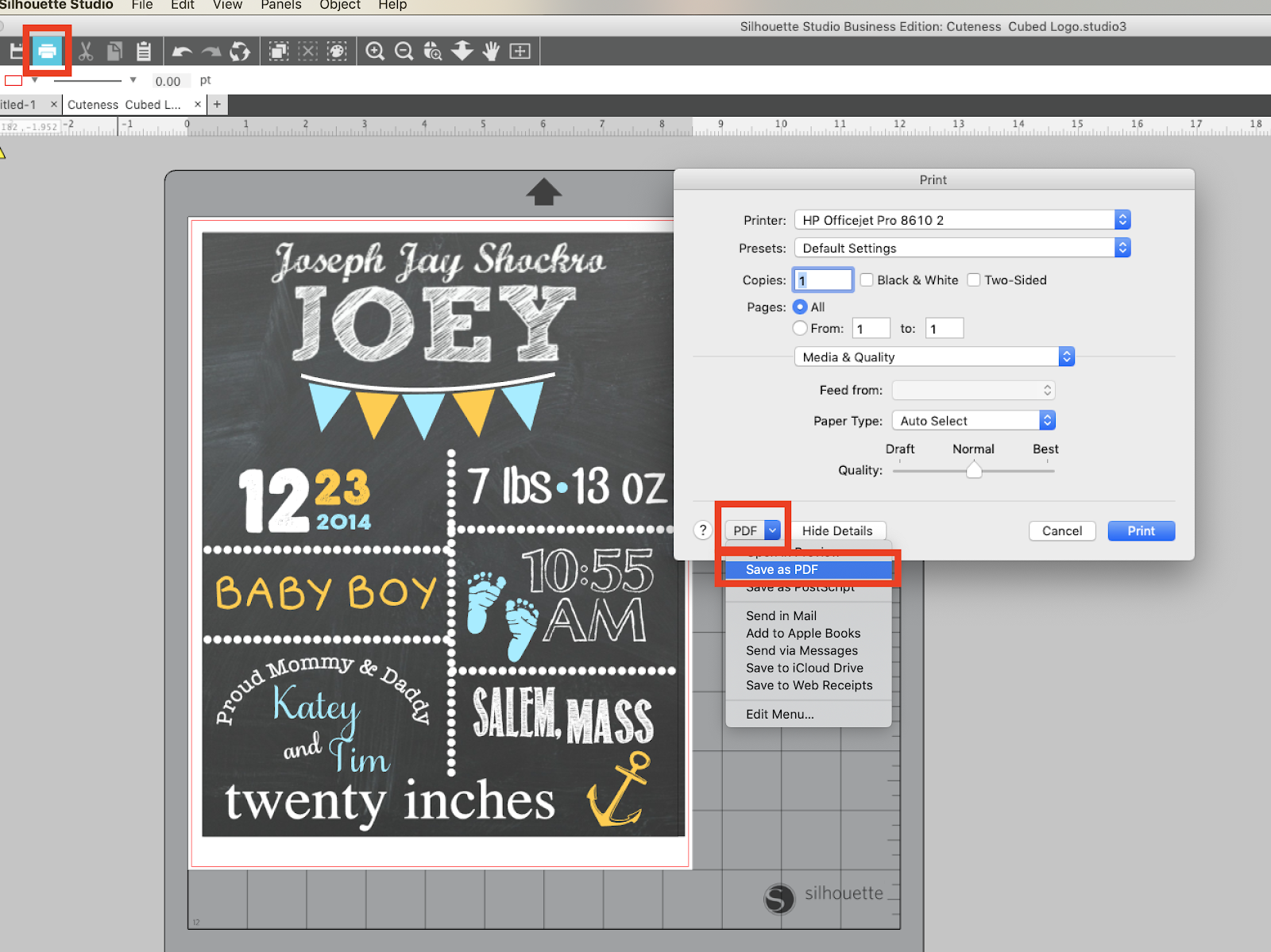 Converting Silhouette Studio Files to PDFs Silhouette School