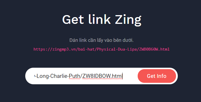 Get link nhạc Zing MP3 VIP miễn phí