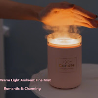 Ultrasonic Air Aroma Humidifier Candle Romantic Soft Light