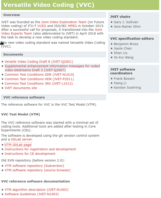 Versatile video coding Test Model(VTM) Build