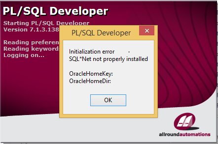 Pl Sql Developer Oracle Client Not Properly Installed Oraclehomekey ...