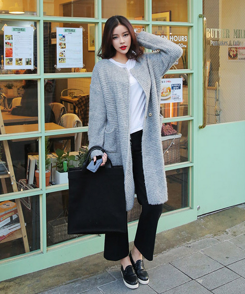 [Stylenanda] Knee Length Cardigan | KSTYLICK - Latest Korean Fashion ...