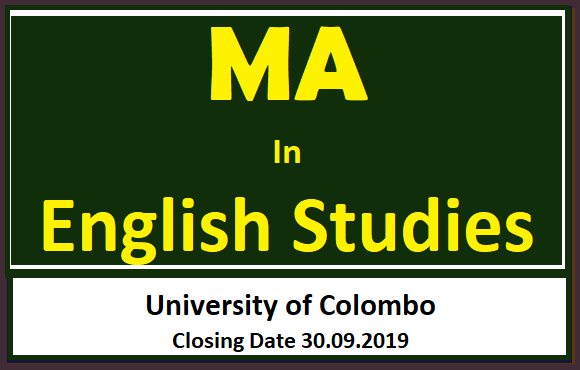 MA in English Studies - University of Colombo