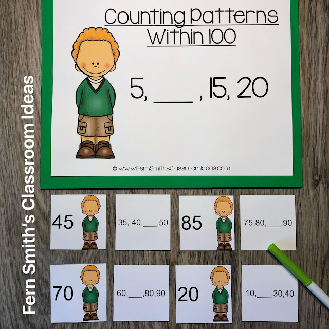 Click Here to Download This 2nd Grade Go Math 1.8 Counting Patterns Within 100 Center Games Today!