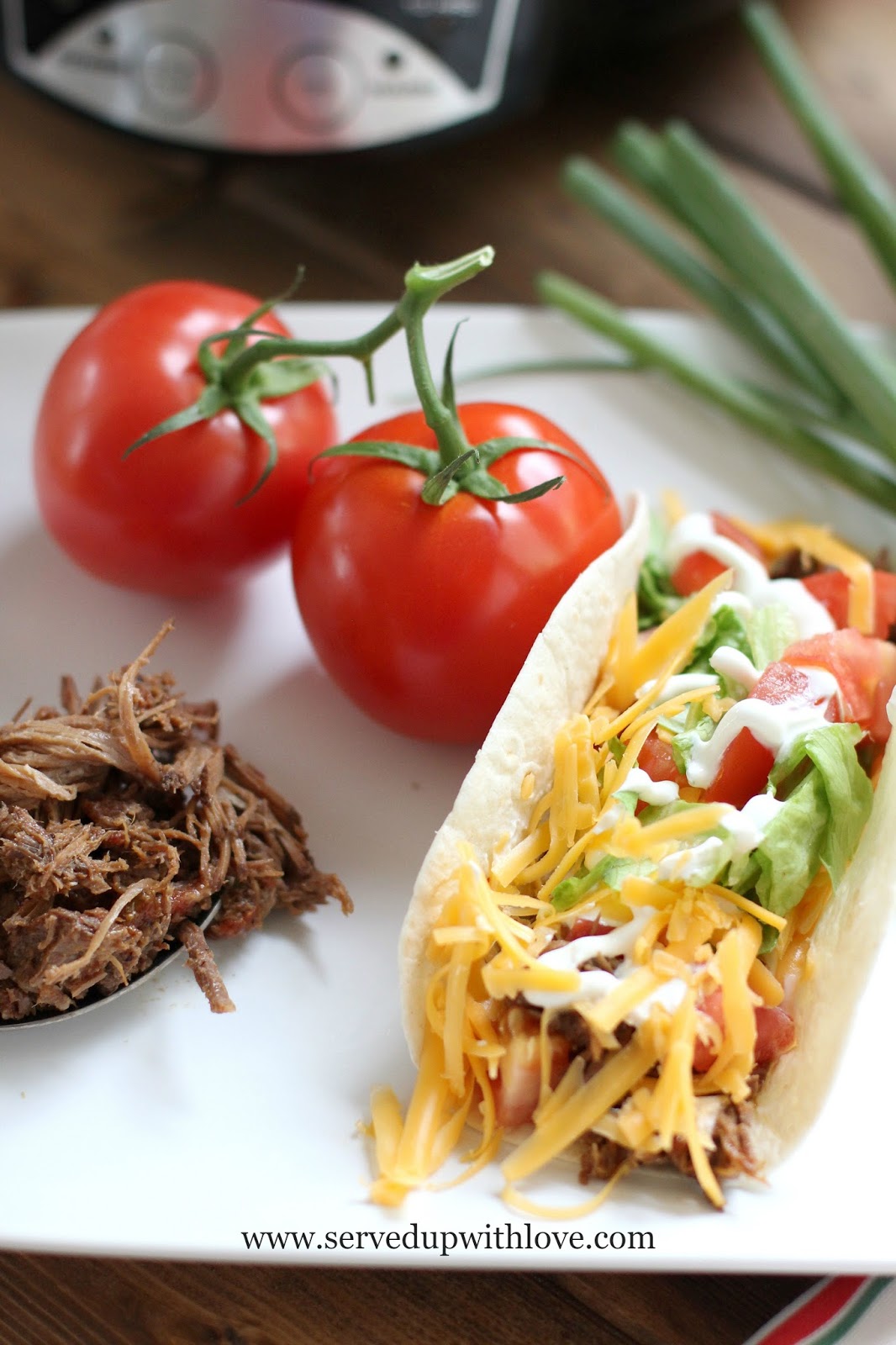 Served Up With Love Crock Pot Shredded Beef Tacos