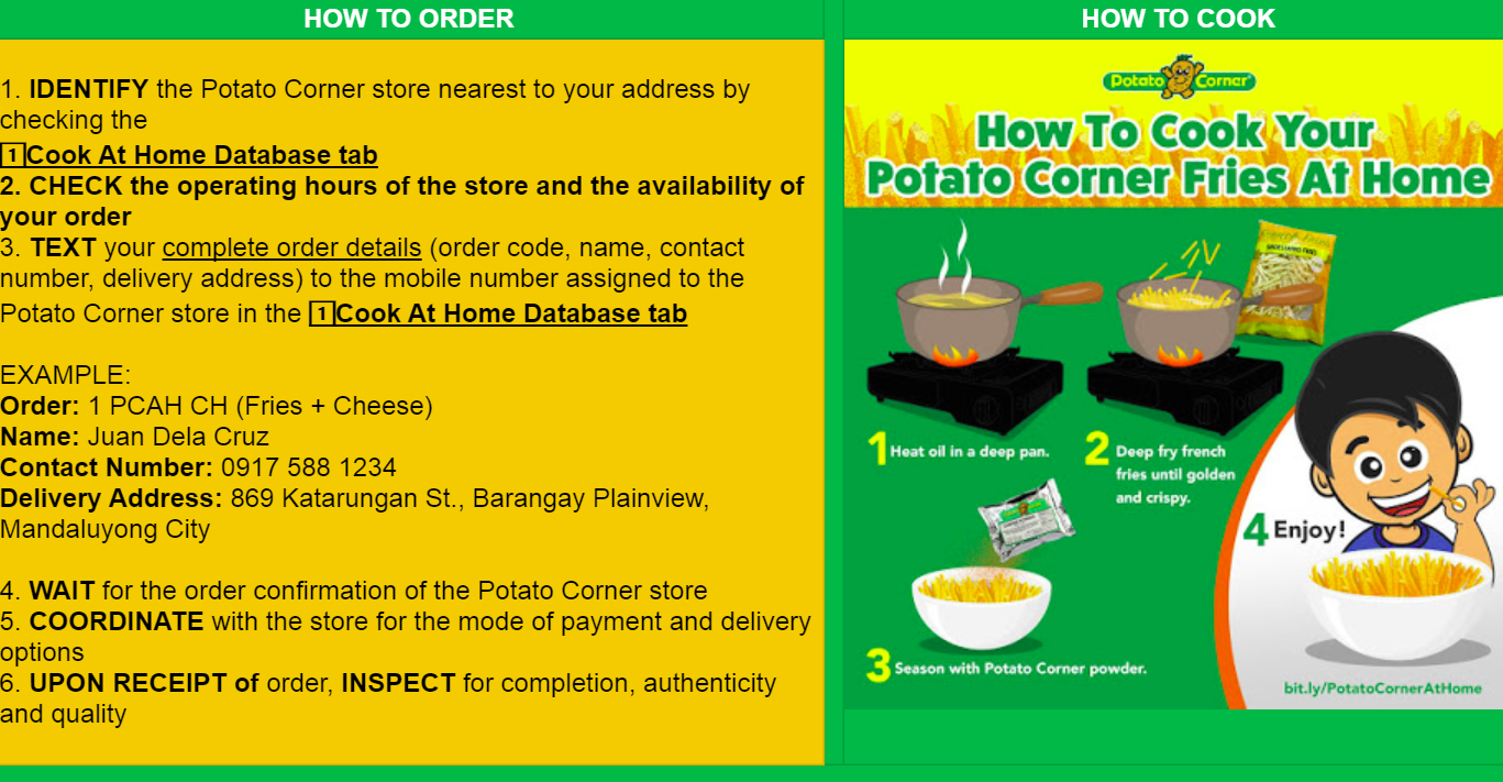 Manila Shopper How to Order an entire bag of Potato Corner Flavored
