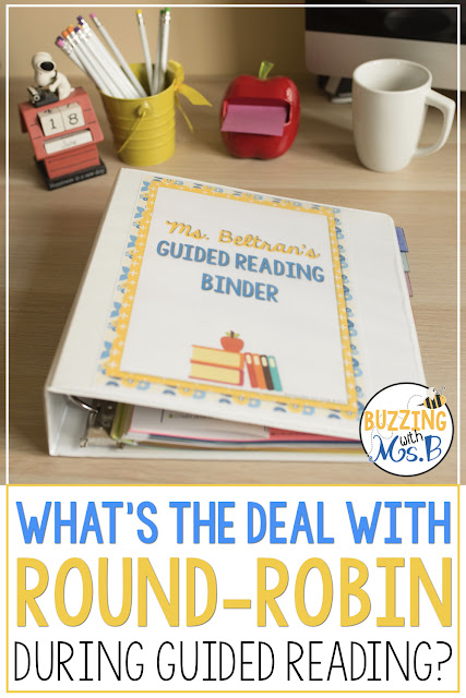Why don't we use round robin in guided reading anymore? There are a few reasons that teachers continue to use this practice, and a few reasons that we shouldn't. Read about what guided reading looks like without round robin, how to implement this best practice, and how to make it effective for all of your kids, whether they're in kindergarten or upper elementary! #guidedreading #bestpractice Why don't we use round robin in guided reading anymore? There are a few reasons that teachers continue to use this practice, and a few reasons that we shouldn't. Read about what guided reading looks like without round robin, how to implement this best practice, and how to make it effective for all of your kids, whether they're in kindergarten or upper elementary! #guidedreading #bestpractice