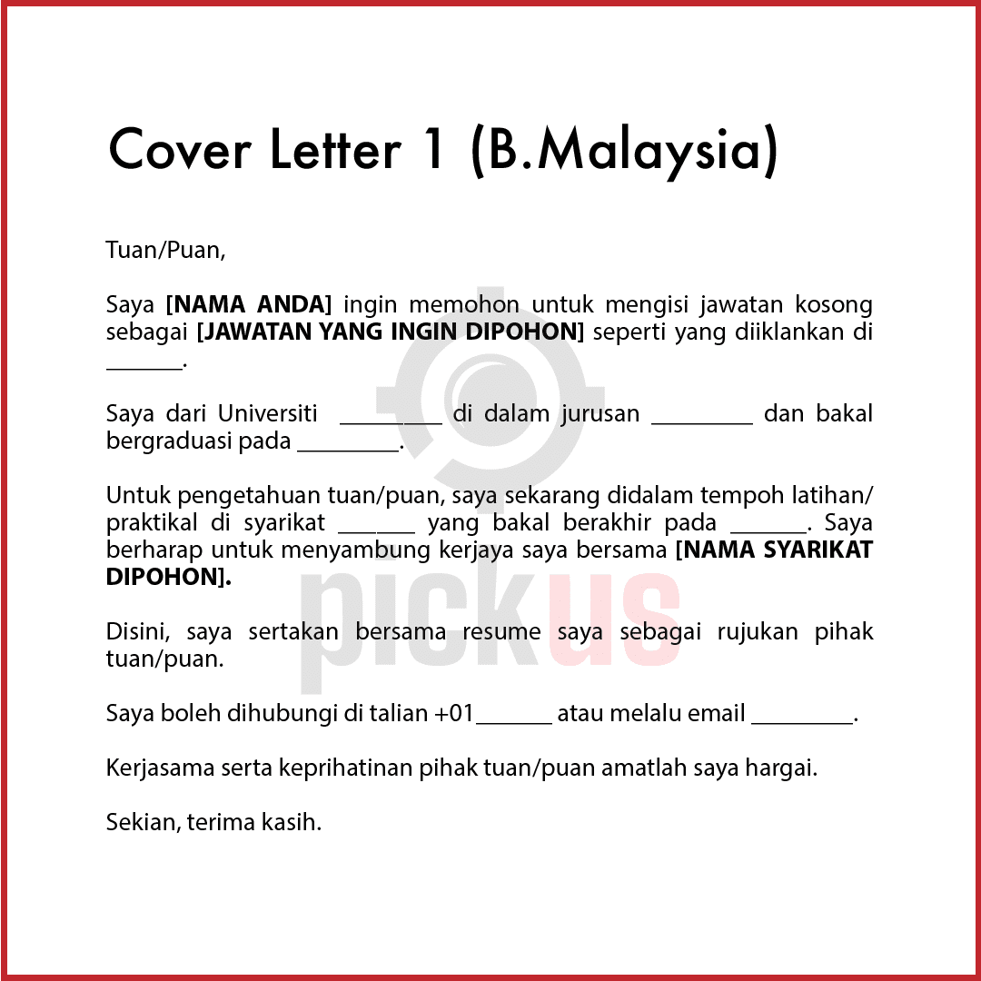 cover letter meaning in bahasa melayu