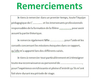 10 exemples remerciement PFE, mémoire ou rapport de stage