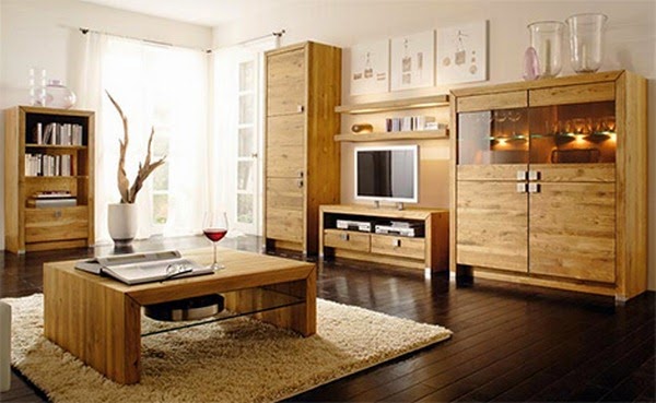 Raw natural wood furniture