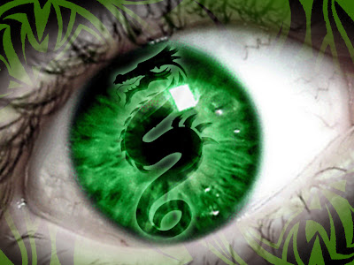 Beautiful Green Dragon EyeDesign