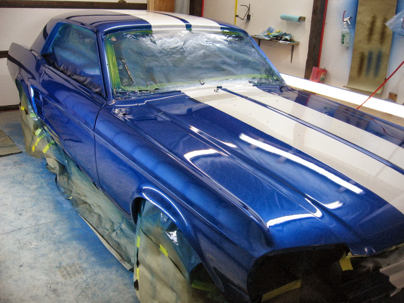 1967 Mustang Restoration Paint part III Spraying clear coat