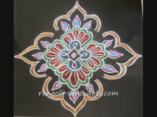 Easy rangoli for beginners 2