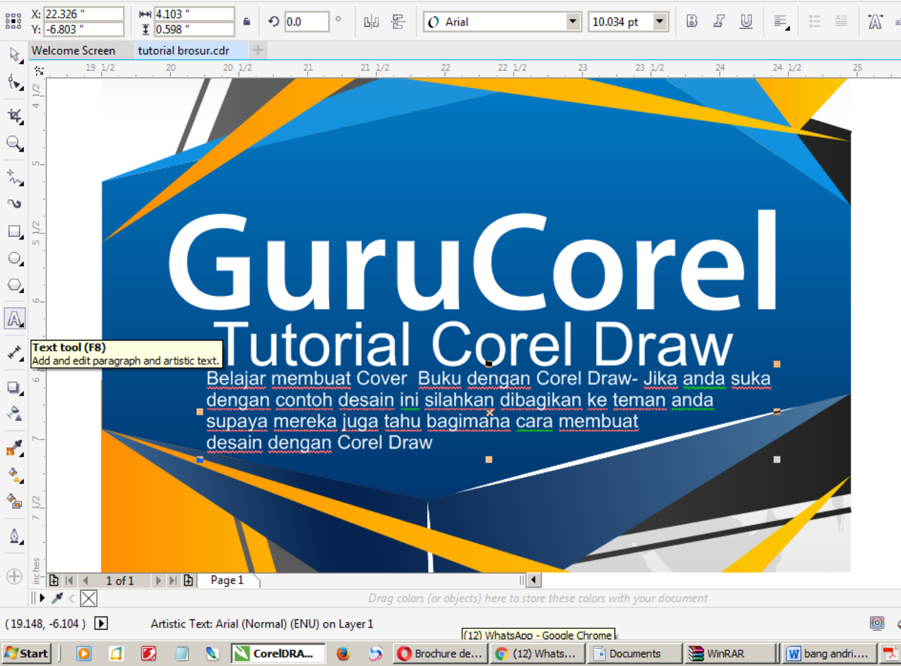 20 Minutes Easy Ways to Make COVER BOOK Corel Draw With Latest Guru Corel