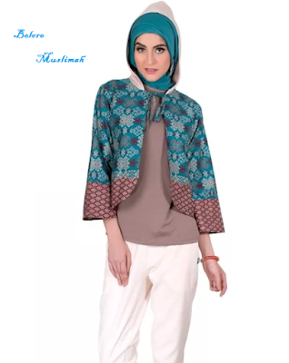model batik bolero untuk muslimah