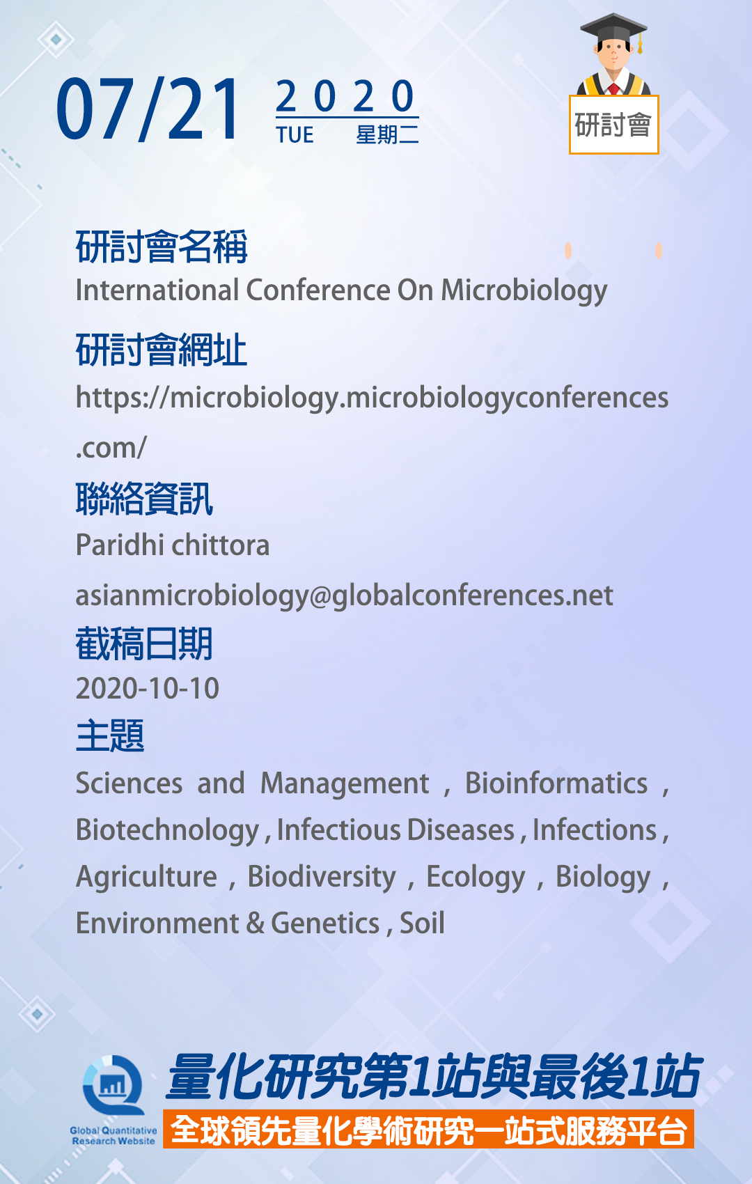 每日一點 International Conference On Microbiology