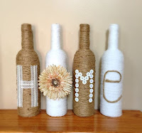 botellas de vidrio decoradas