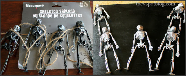 Make a skeleton monogram for Halloween. | The V Spot