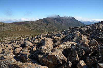 Mount Field West seen from the Rodway Range. K-Col Hut visible on the left - 3rd May 2011