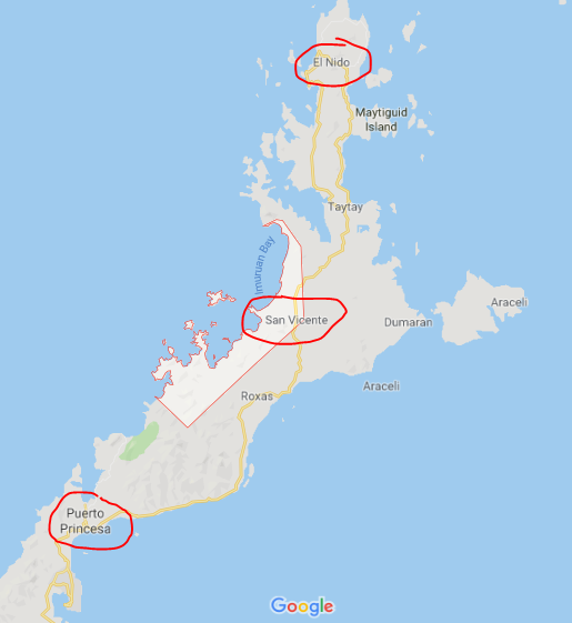 San Vicente Palawan Map San Vicente, Palawan