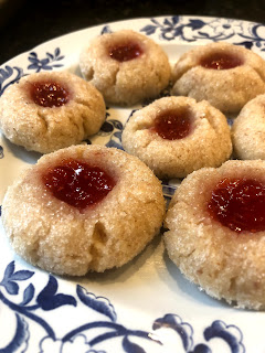 almond thumbprint cookies with jam