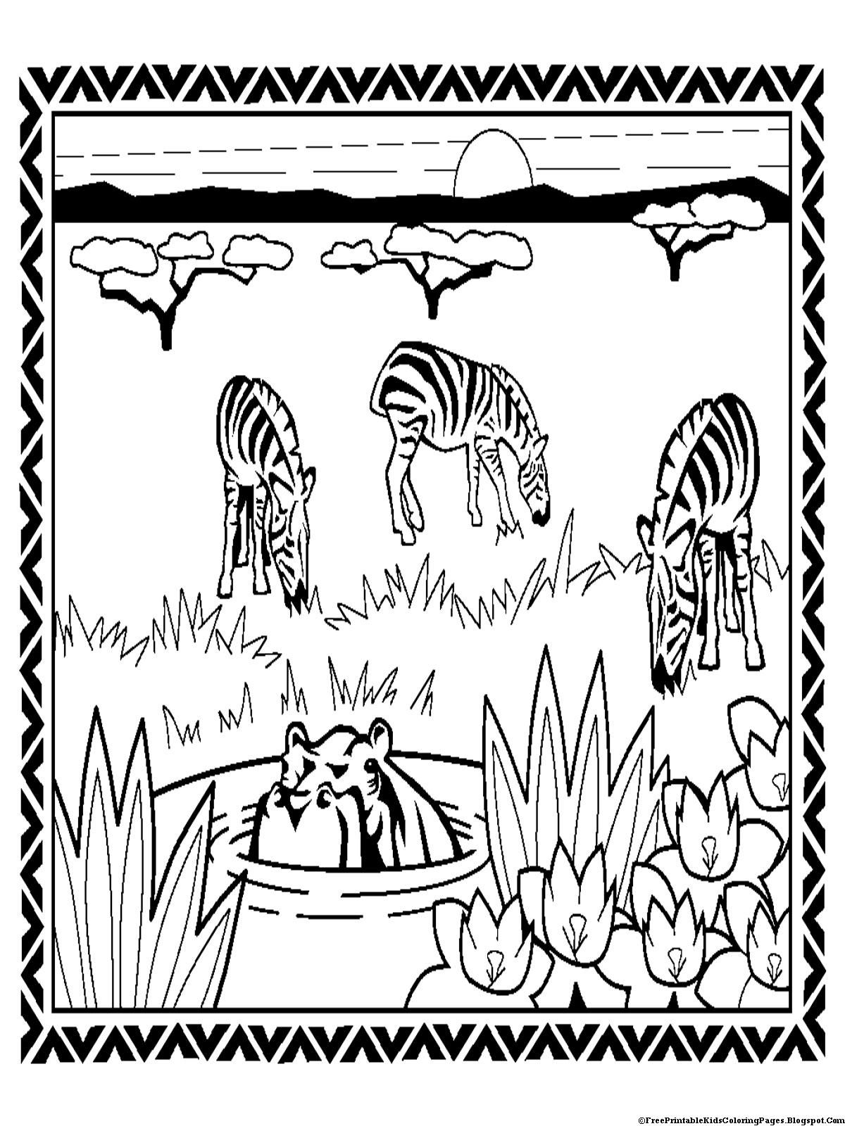 zebra stripes coloring pages - photo #35