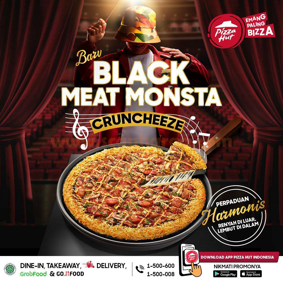Promo Pizza HUT Black Meat Monsta With Cruncheeze! harga mulai Rp