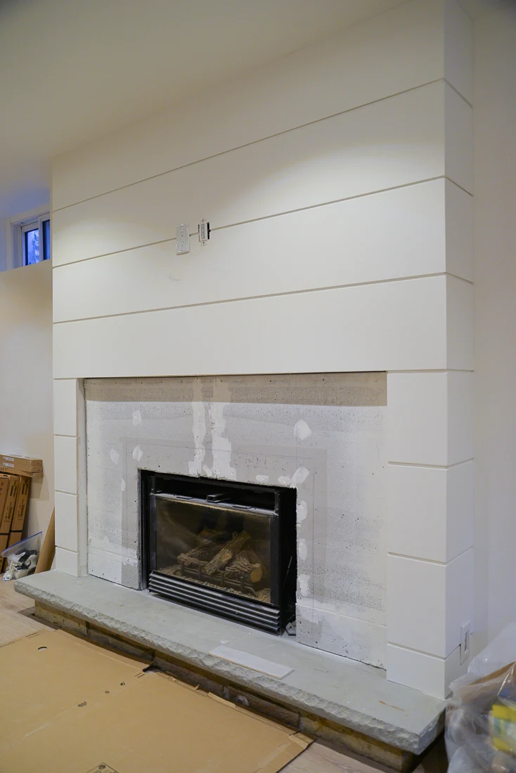 fireplace update, painted hearth, old fireplace makeover