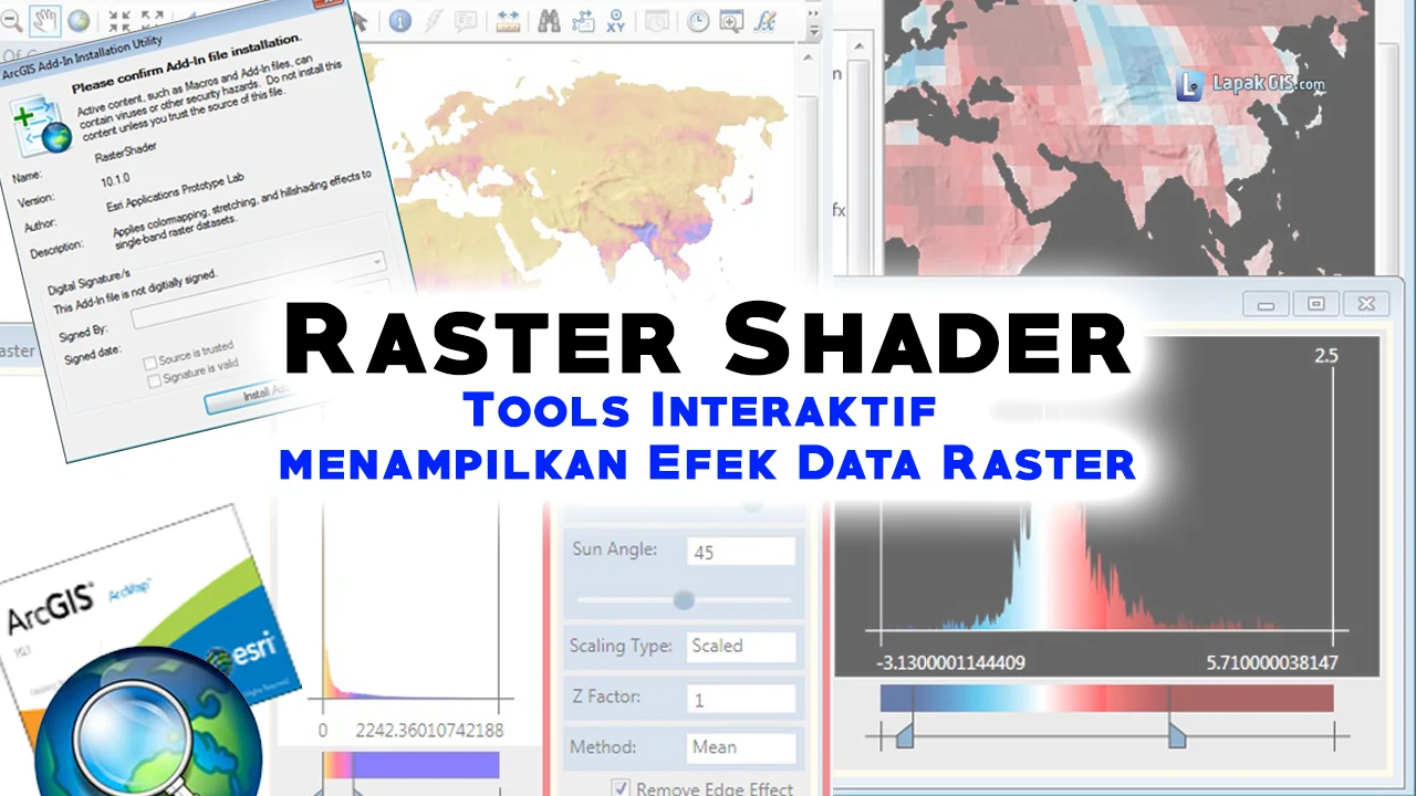 Raster Shader - Tools Interaktif Display Efek Data Raster