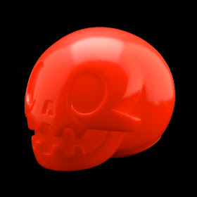 Singapore Toys, Games and Comic Convention 2012 Exclusive Unpainted Red Calaverita Roja Vinyl Skull by The Beast Brothers