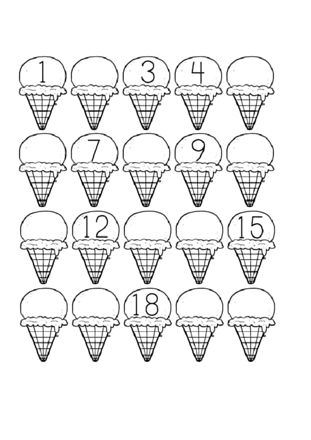 1 20 worksheet. Задания мороженое для дошкольников. Задания для детей по теме мороженое. Развивающие задания для дошкольников мороженое. Мороженое задание для малышей.