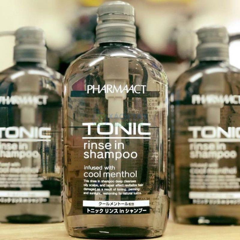 Dầu Gội Pharmaact Tonic Bạc Hà Dành Cho Nam Tonic Rinse In Shampoo – Cool Menthol 600ml