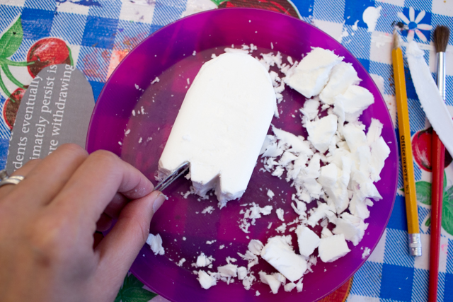 how to carve sugar skulls and ghost out of ivory soap- fun Halloween craft for kids