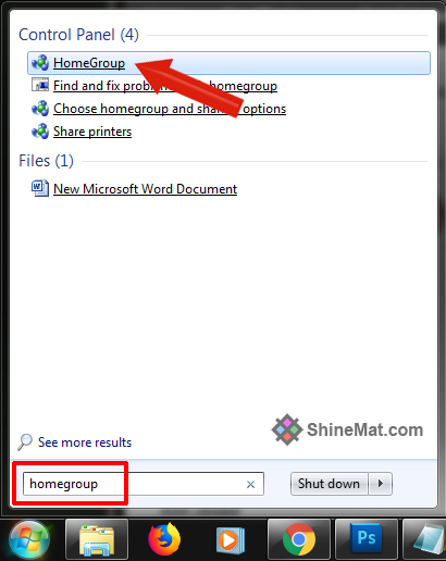 How to create homegroup | SHINEMAT
