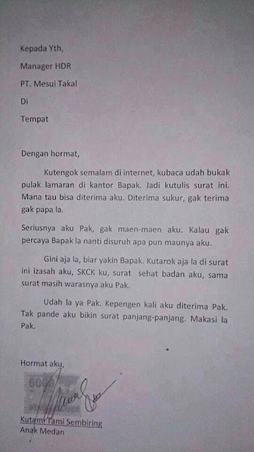 Tingkah Kocak Kidz Zaman Now, Bikin Surat Lamaran Pekerjaan Bunyinya Malah Seperti ini Tingkah Kocak Kidz Zaman Now, Bikin Surat Lamaran Pekerjaan Bunyinya Malah Seperti ini