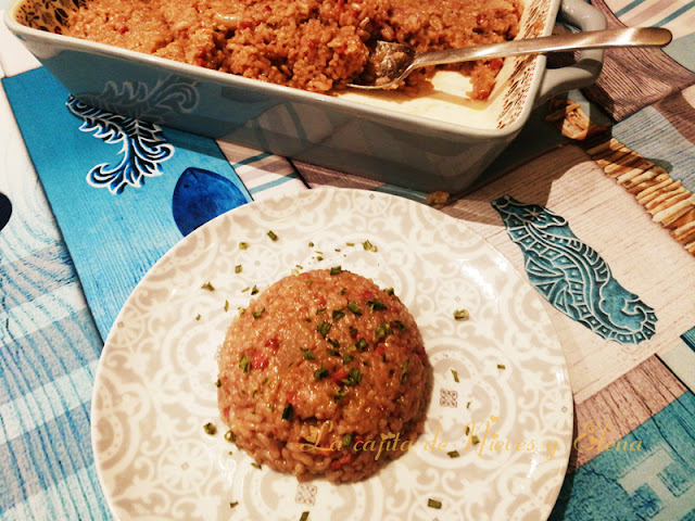 Risotto de jamón serrano al vino tinto