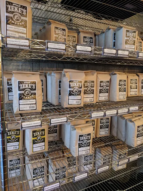 Pittsburgh Coffee Roasters: Bags of Zeke's Coffee Beans