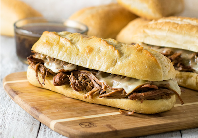 CROCK POT FRENCH DIP SANDWICHES #food