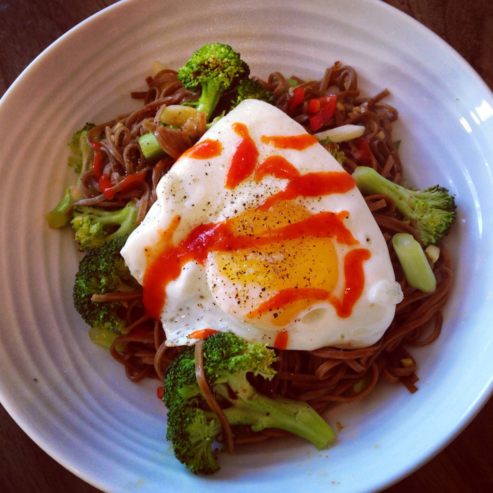 Diana Henry, A Change of Appetite, Soba Noodles, Broccoli noodles, Sriracha sauce, gingey bites